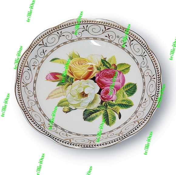 GRACE TEAWARE LAVENDER FLORAL ROSE GOLD TRIM FINE PORCELAIN TEACUP & SAUCER - Picture 12 of 15